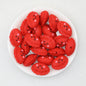 Cute 3D Glitter Dumpling Silicone Focal Beads 20pcs 14