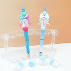 3D Christmas Glitter Bottle Silicone Focal Beads 20pcs