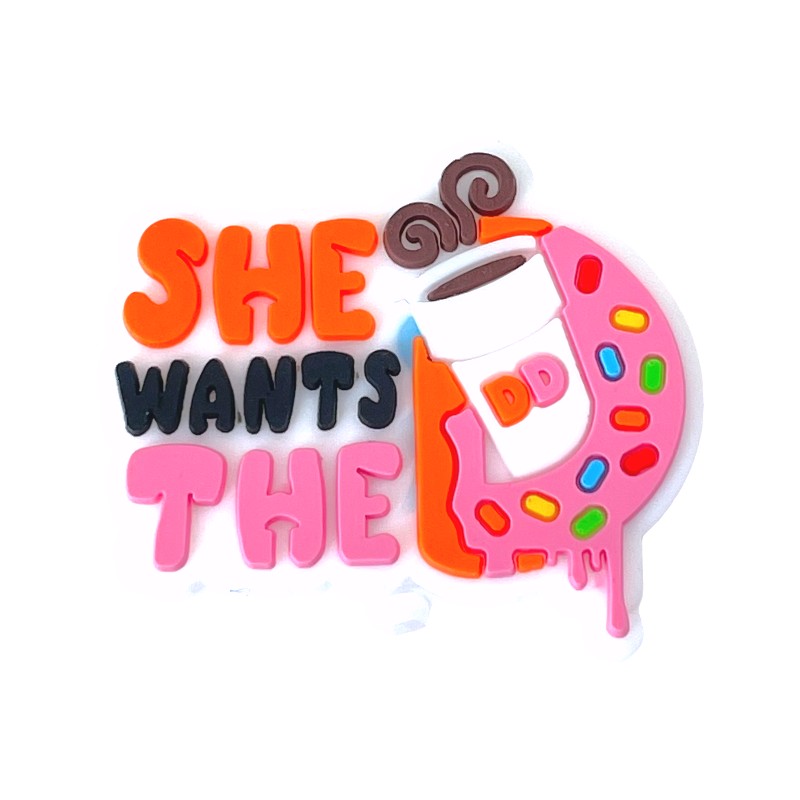 Silicone Focal Beads She Wants The Dripping Donut Holding Steaming Coffee 20pcs