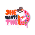 Silicone Focal Beads She Wants The Dripping Donut Holding Steaming Coffee 20pcs