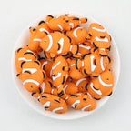 3D Clownfish Silicone Focal Beads Orange Fish Design 20 pcs