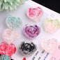 Rose Heart Shaped Acrylic Beads 24mm 5pcs 6