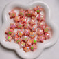 Hand-Painted Star Acrylic Beads 22mm Glossy Pastel 5pcs 11