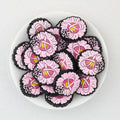  Pink Ribbon Flower Silicone Focal Beads 20Pcs 2
