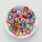 Acrylic Spacer Beads 14mm Crackle Large Hole 50pcs - Random Mixing