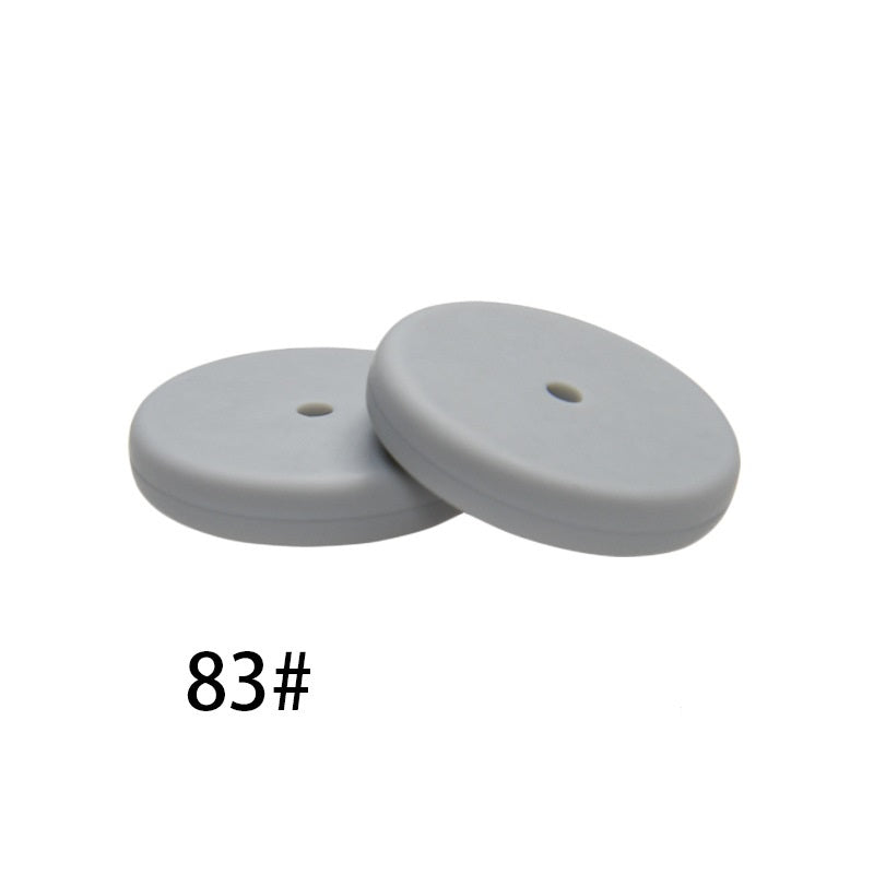25mm Silicone Beads Flat Coin Spacer Pastel Mix 50pcs 19