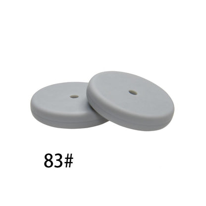 25mm Silicone Beads Flat Coin Spacer Pastel Mix 50pcs 19