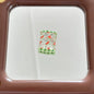 Square Acrylic Beads 25mm Watermelon Printed Snack Bag Style 10pcs 5