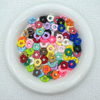 Acrylic Wavy Spacer Beads 12mm Baking Painted Colorful 50pcs - color mixing