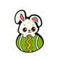 Silicone Focal Beads Easter Egg Rabbit Holding Egg
