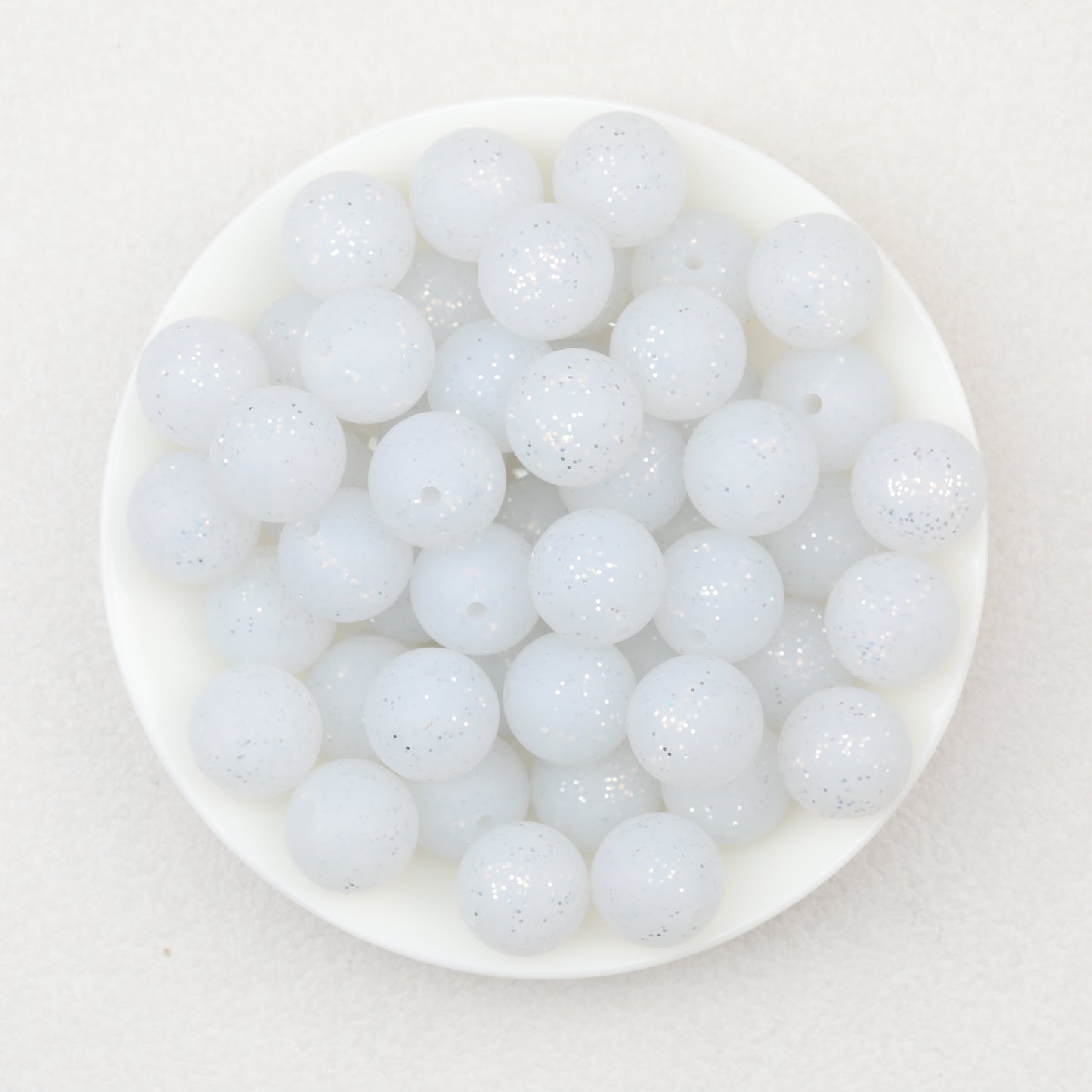 15mm Glitter Silicone Round Beads with 2.5mm Hole 50pcs 2