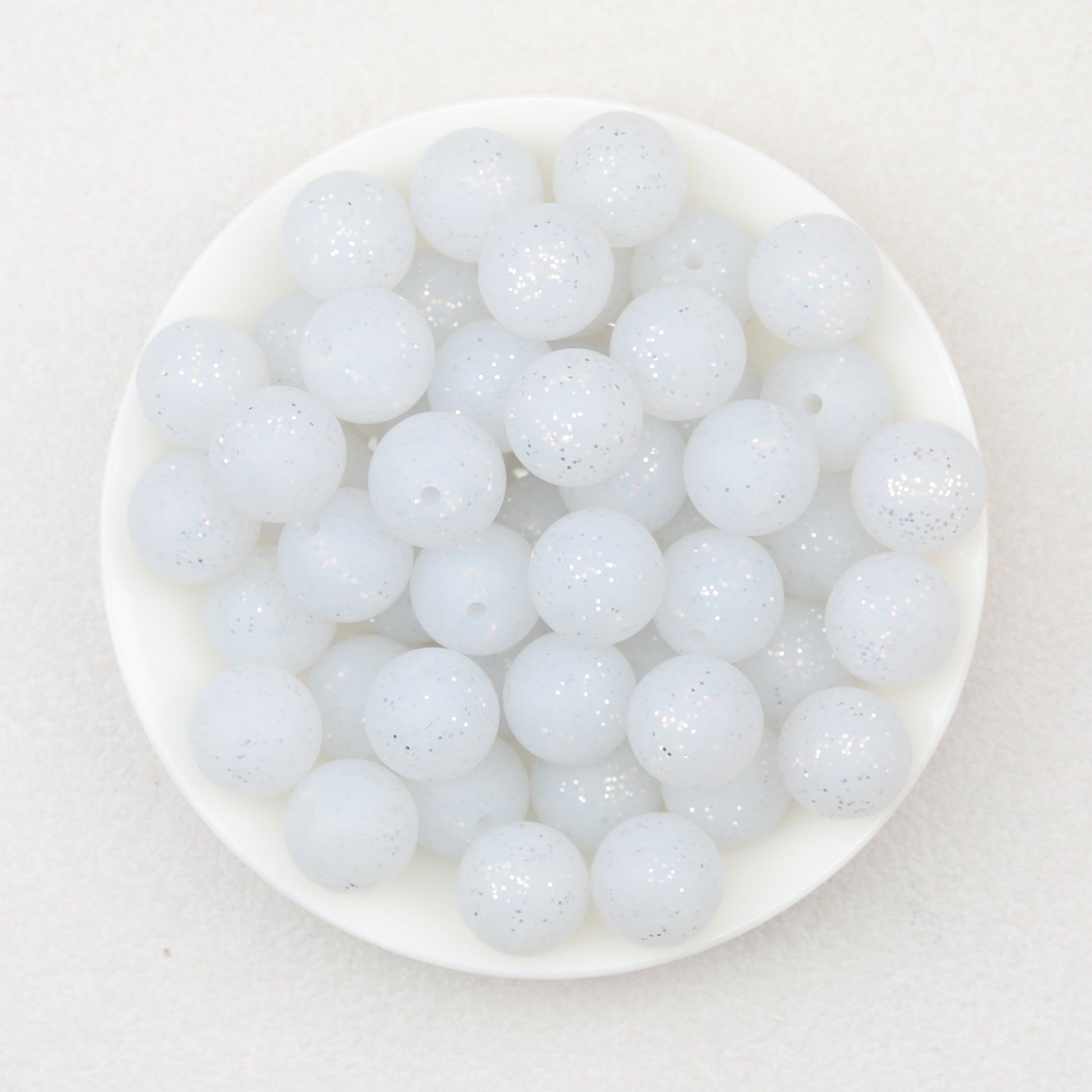 15mm Glitter Silicone Round Beads with 2.5mm Hole 50pcs 2