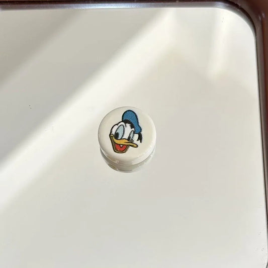Flat Disney Donald Duck Acrylic Beads 17mm Colorful Playful 10pcs 2