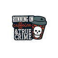 Silicone Focal Beads Running On Caffeine And True Crime Coffee Cup Skull 1 pcs