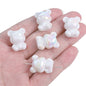 Glossy Little Bear Acrylic Beads 17x21mm Iridescent Pastel 8pcs 6