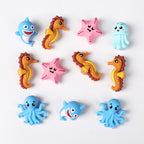 Silicone 3D Focal Beads Marine Animals Starfish and Seahorse Detailed Shapes 20pcs 4