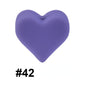 Colorful Pastel Mix Heart 14mm Silicone Beads Solid Color Matte Finish 50pcs 19