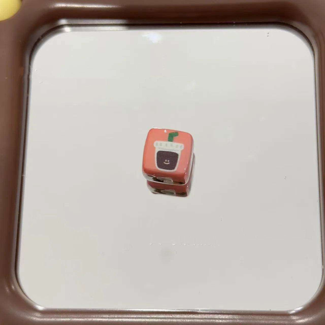 Square Acrylic Beads 14mm Tasty Snack Printed Pastel Colors 10pcs 11