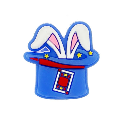 Silicone Focal Beads Magic Hat Bunny Ears Stars 20pcs 3