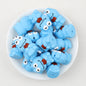 3D Cute Monster Silicone Focal Beads 20 pcs Multicolor 7