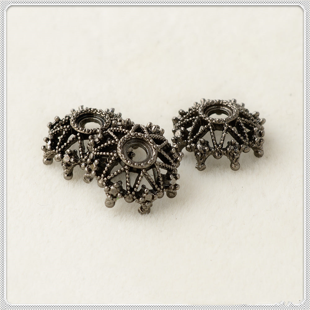 Alloy Sunflower Bead Caps 9mm 11mm 13mm Hollow Tibetan Style 200pcs 6