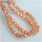 Faceted Glass Beads 10mm Matte Frosted Wavy Line Pattern 70pcs 2