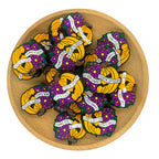 Silicone Focal Beads Halloween Pumpkin With White Banner 20pcs 2