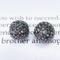 Colored Clay Ball Rhinestone Beads 16mm Glass Glaze 20pcs 20