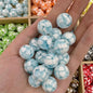 Tiny Heart Embeded Resin Beads 16mm Glossy Mixed Colors 20pcs 10