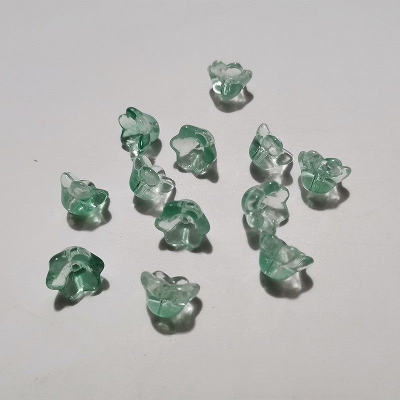 Czech Glass Beads Wind Chime Flower 12mm Pastel Glossy 100pcs 2