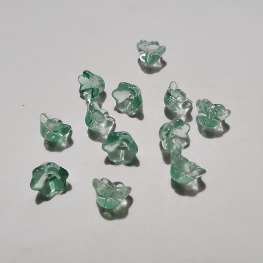 Czech Glass Beads Wind Chime Flower 12mm Pastel Glossy 100pcs 2