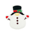 Silicone Focal Beads Christmas Snowman With Top Hat 20pcs