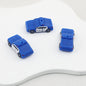 3D Police Car Silicone Focal Beads Blue and Black 20pcs - Blue