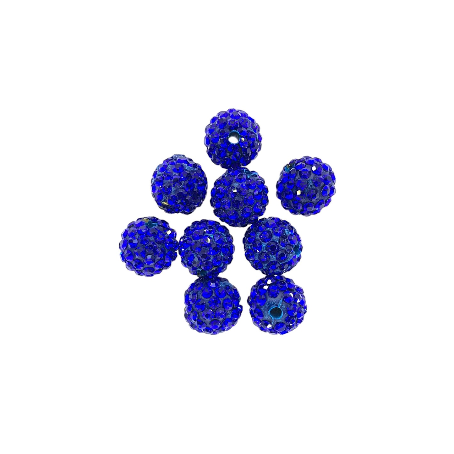 Clay Ball Rhinestone Beads 12mm Faceted Colorful Mix 50pcs