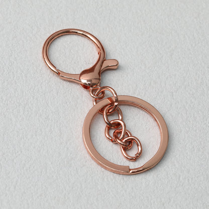 Zinc Alloy Lobster Clasp Keychain Hardware with Split Ring