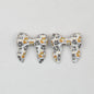 3D Printed Bow Shape Silicone Beads Colorful Pattern 10pcs - 10