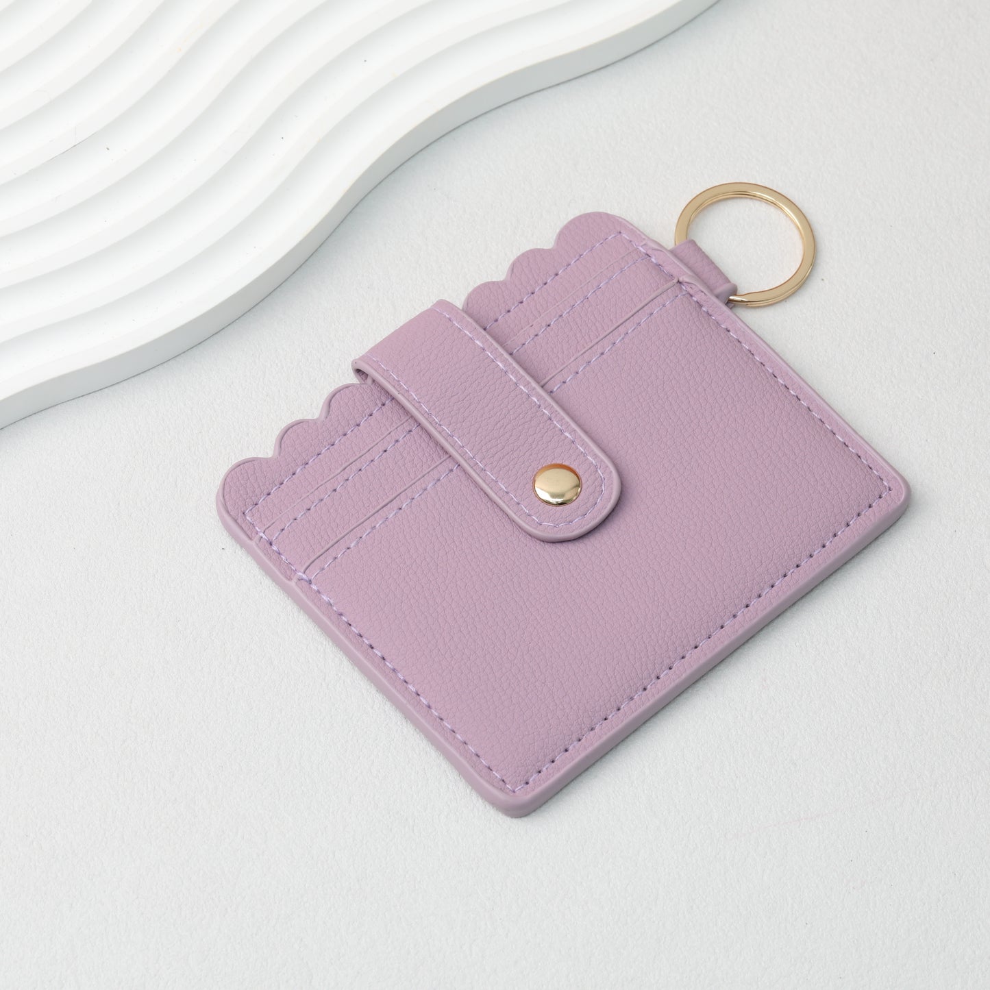 PU Card Holder Keychain Multi Patterned