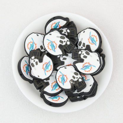 NFL Teams Silicone Focal Beads Football Helmet Design 20pcs 8