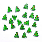 Transparent Green Christmas Tree Glass Beads 10mm 10pcs 3