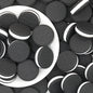 3D Black Cookie Silicone Focal Beads 20pcs