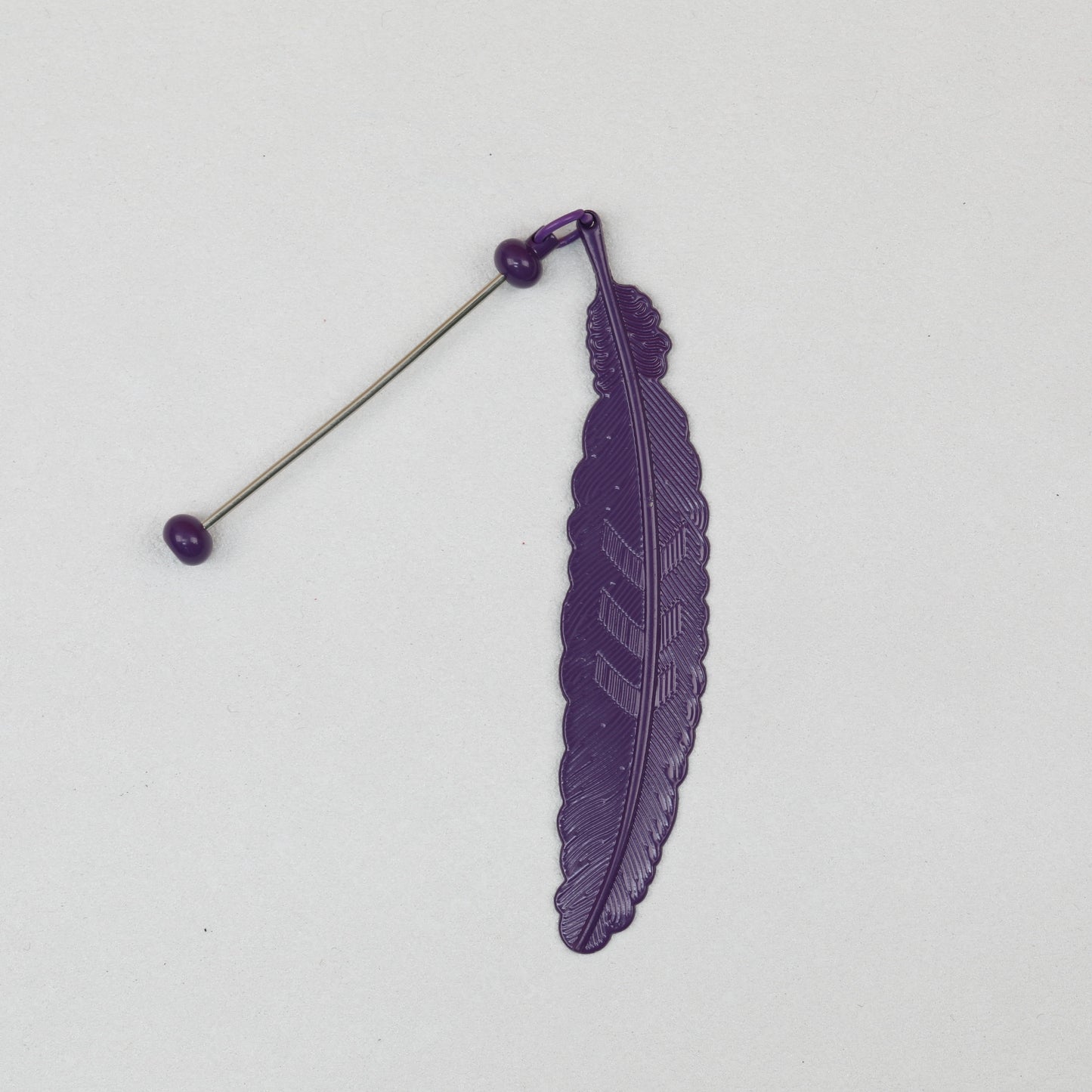 Beadable Feather Bookmarks Metal Colorful Detailed 13g