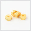 Brass Twill Patterned Spacer Beads 3-6mm 100pcs