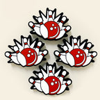 Silicone Focal Beads Bowling Ball Striking Pins Cluster 20pcs