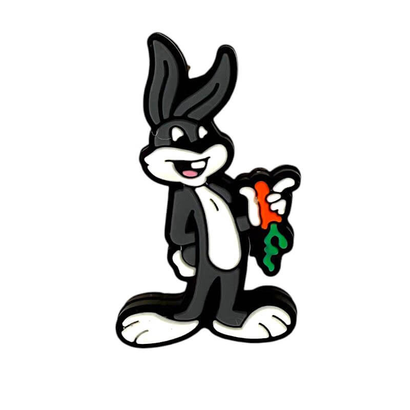 Silicone Focal Beads Long Ear Rabbit Holding Carrot 20pcs