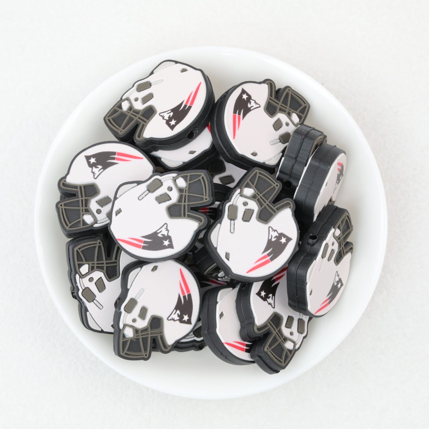 NFL Teams Silicone Focal Beads Football Helmet Design 20pcs 10