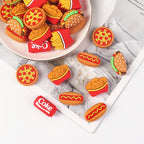 Silicone 3D Focal Beads Fast Food Chicken Nuggets French Fries Taco Pizza 20pcs 10