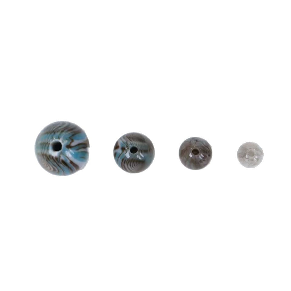 Impressionist Style 16mm Round Resin Beads Monet Oil Painting Effect 100pcs 3