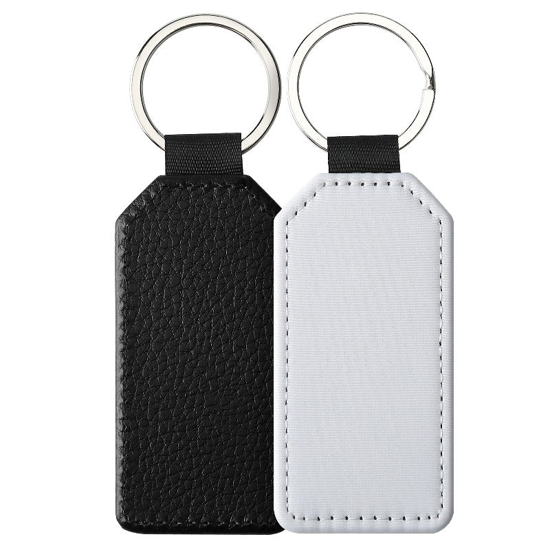 Sublimation Blank Keychain White Metal Ring Multiple Shapes 6