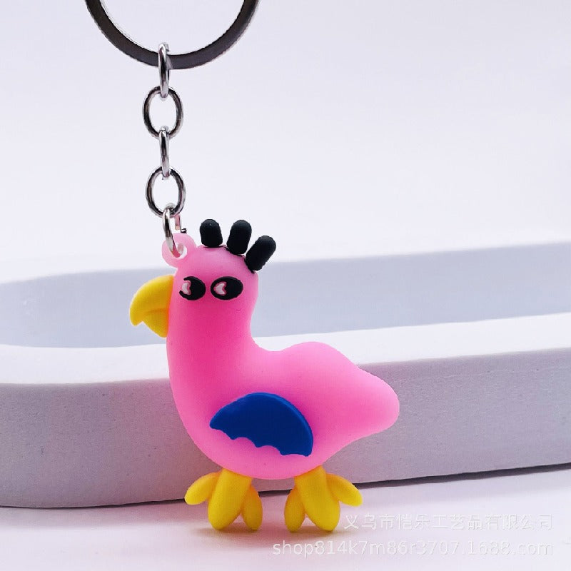 Soft Rubber Cartoon Monster Keychain Colorful Garten Of Banban Plush 9