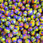 15mm Silicone Beads Printed Splatter Paint Design 50pcs 4